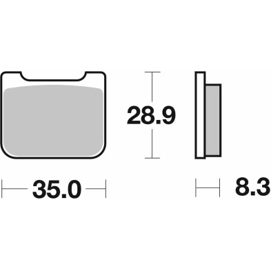 SBS CARBON BRAKE PAD 732RQ