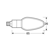 LAMPA INTERMITENTES CON LED TUAREG 12V NEGRO 2