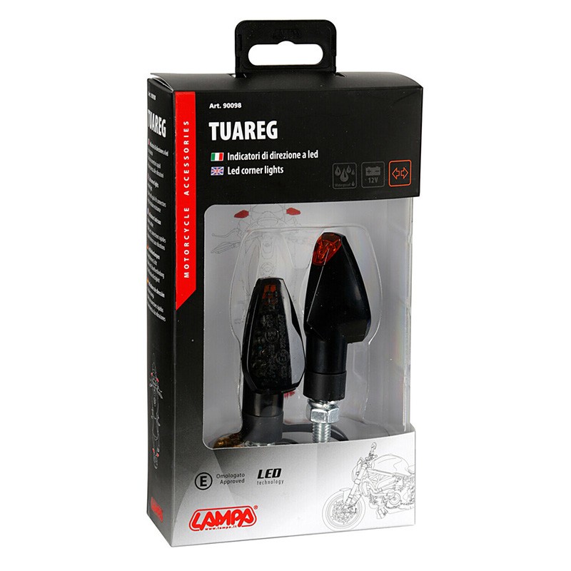 LAMPA INTERMITENTES CON LED TUAREG 12V NEGRO