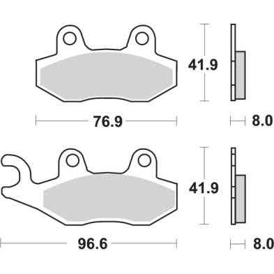 SBS SINTERED REAR BRAKE PADS LS 611LS