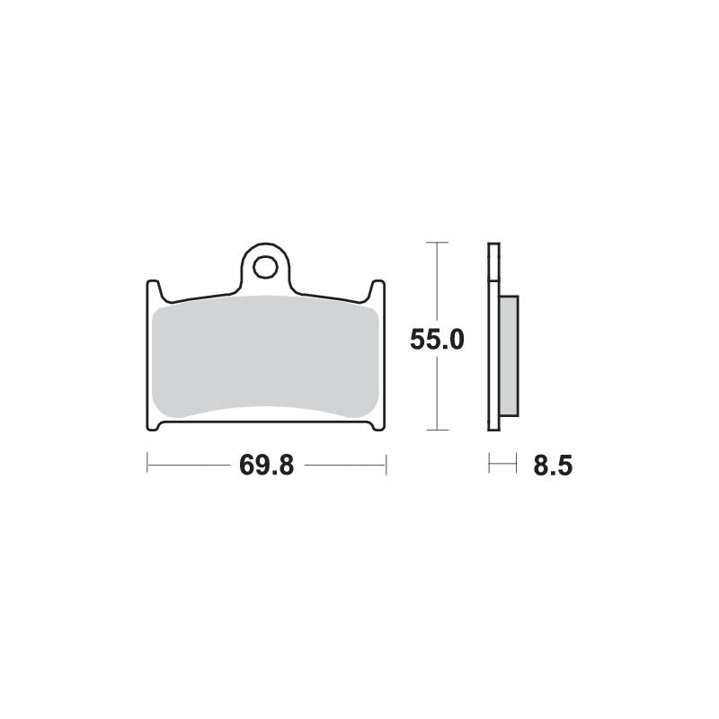 SBS PASTILLAS DE CIRCUITO DE CARBONO 624DC