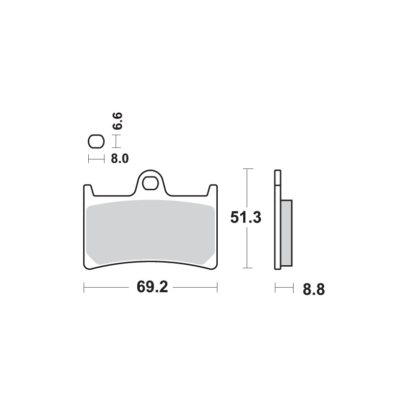 SBS DUAL SINTER PADS 634DS-2