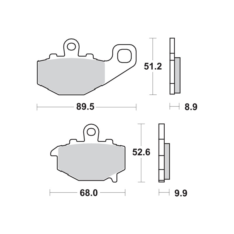SBS SPORT 687LS REAR BRAKE PADS