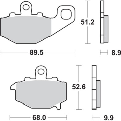 SBS SPORT 687LS REAR BRAKE PADS