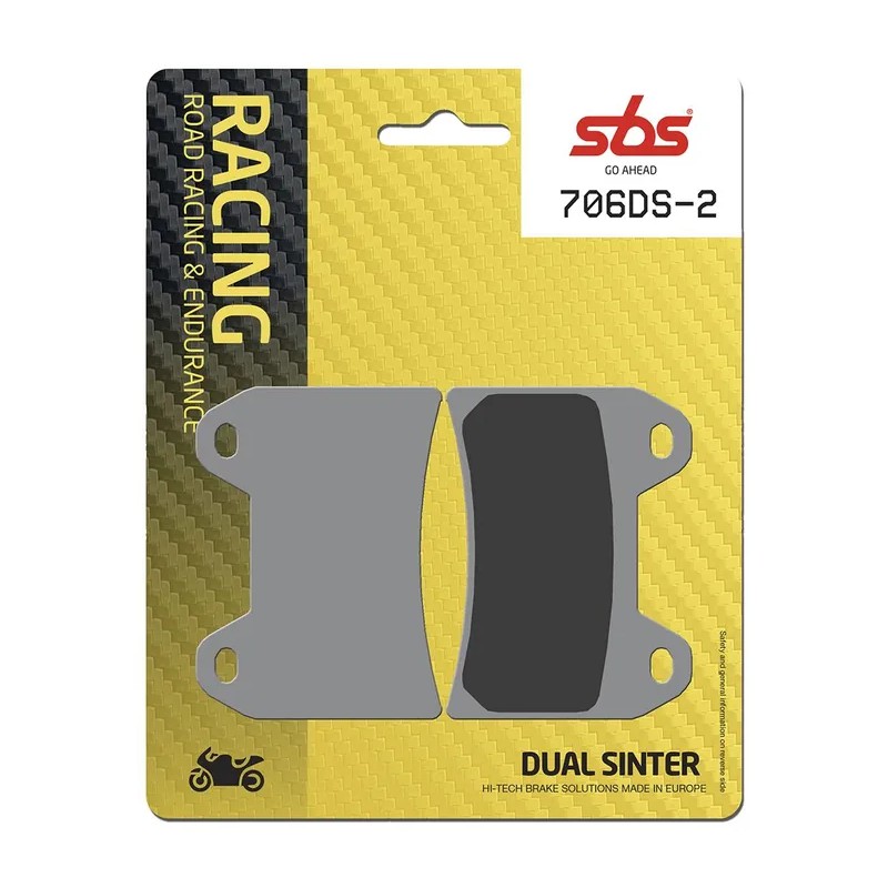 SBS DUAL SINTERED BRAKE PADS 706DS-2