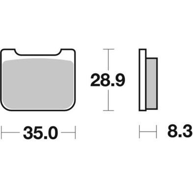 SBS PASTILLAS DE FRENO TRASERA DE CARBONO 732RQ