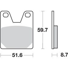SBS SPORT 733LS REAR BRAKE PADS 2