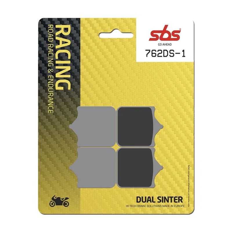SBS DUAL SINTER RACING PADS 762DS-1