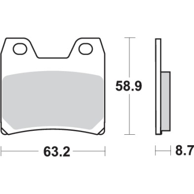 SBS SPORT 770LS REAR BRAKE PADS