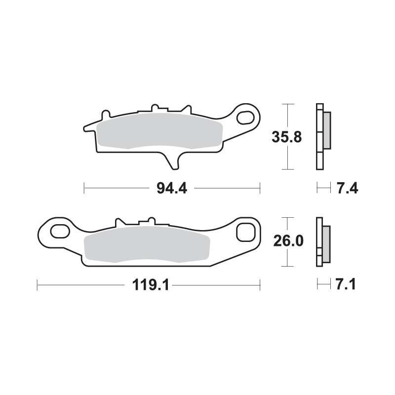 SBS OFF-ROAD BRAKE PAD 801RSI