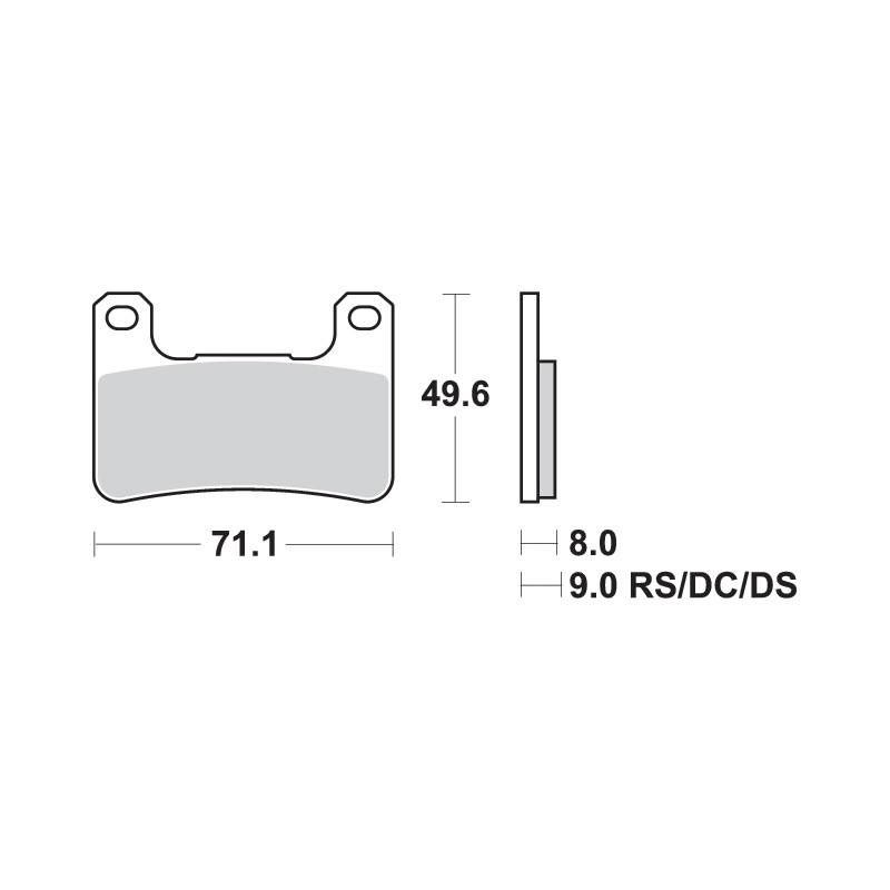 SBS DUAL SINTERED RACING PADS 806DS-1