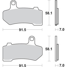SBS 830H.LS REAR BRAKE PADS 2