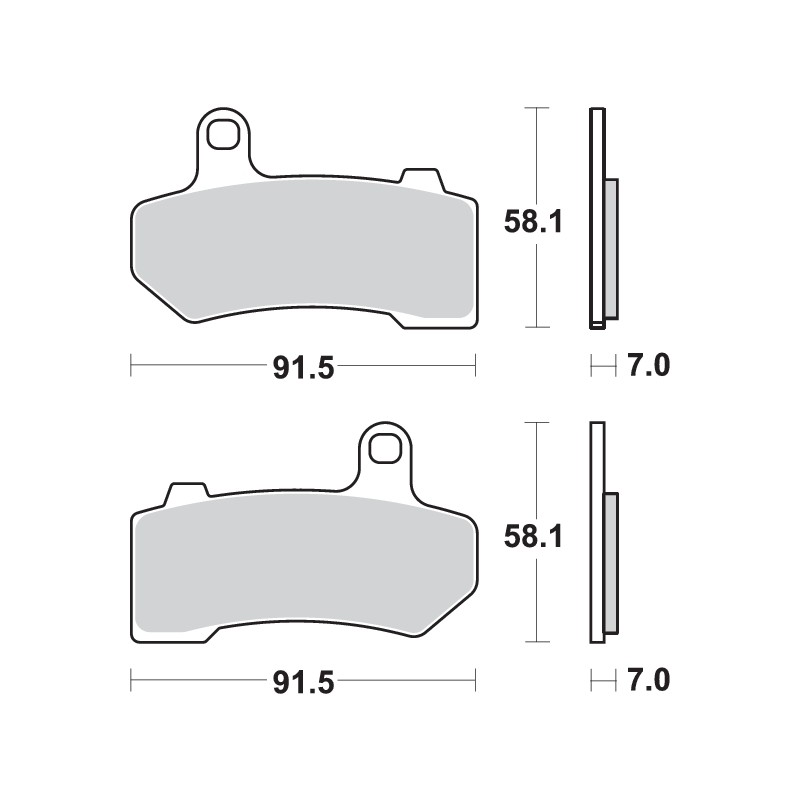 SBS 830H.LS REAR BRAKE PADS