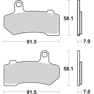 SBS 830H.LS REAR BRAKE PADS