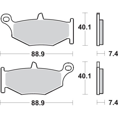 SBS PASTILLAS DE FRENO TRASERAS SPORT 833LS