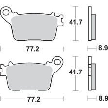 SBS CARBON REAR BRAKE PADS 834RQ 2