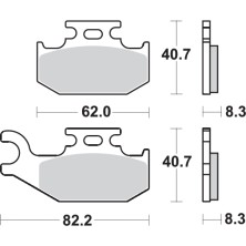 SBS PASTILLAS DE FRENO 836SI 2