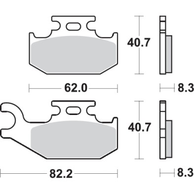 SBS PASTILLAS DE FRENO 836SI