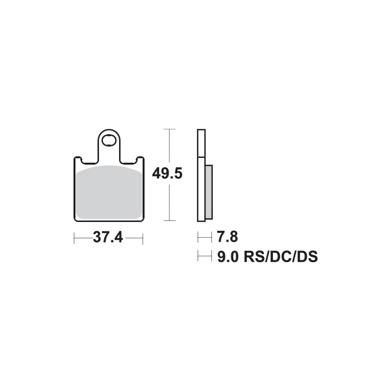 SBS PASTILLAS DE FRENO DE CARBONO 838DC