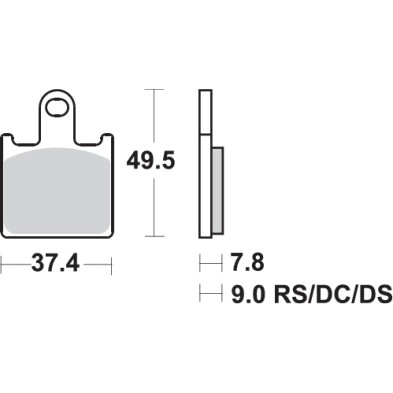 SBS DUAL SINTERED RACING PADS 838DS-1