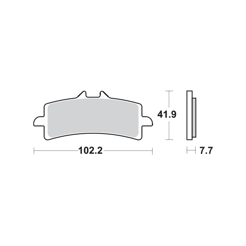 SBS DUAL SINTERED BRAKE PADS 841DS-2