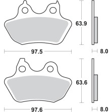 SBS PASTILLAS DE FRENO TRASERAS 846H.LS 2