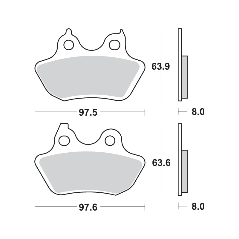 SBS PASTILLAS DE FRENO TRASERAS 846H.LS