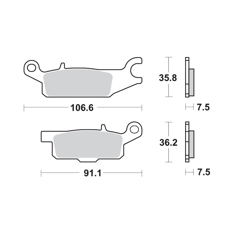 SBS PASTILLAS DE FRENO 850SI