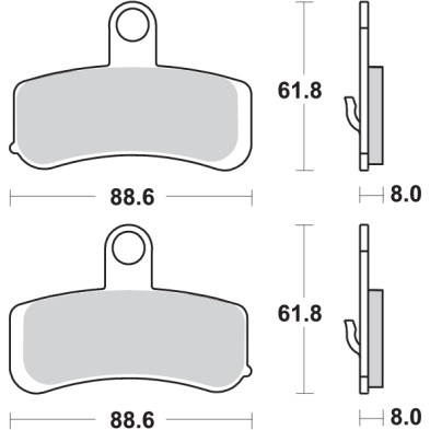 SBS BRAKE PADS 853H.HS
