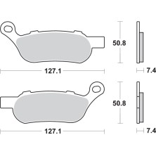 SBS REAR BRAKE PADS 854H.LS 2