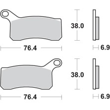 SBS OFF-ROAD BRAKE PAD 866RSI 2
