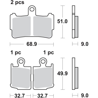 SBS 869HS BRAKE PADS
