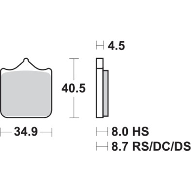 SBS 870DC CARBON BRAKE PADS