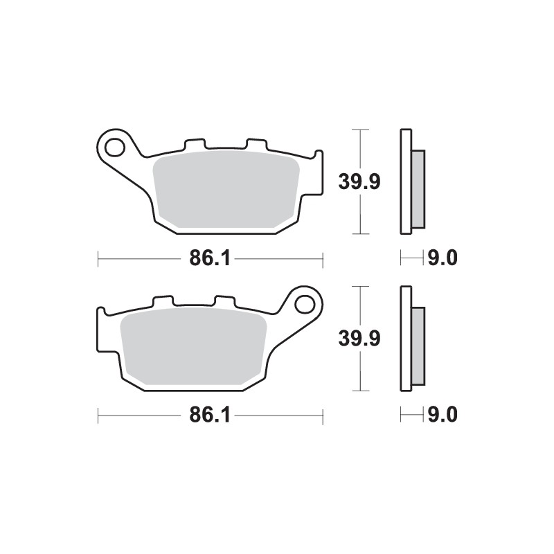 SBS SPORT 881LS REAR BRAKE PADS