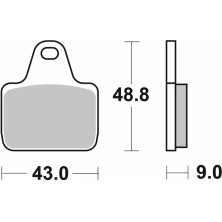 SBS DUAL SINTER RACING PADS 887DS-1 2