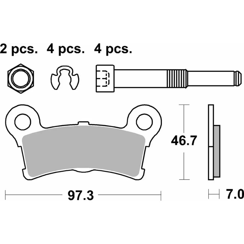 SBS REAR BRAKE PADS 904H.LS