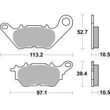 SBS PASTILLAS DE FRENO TRASERA DE CARBONO 932RQ 2