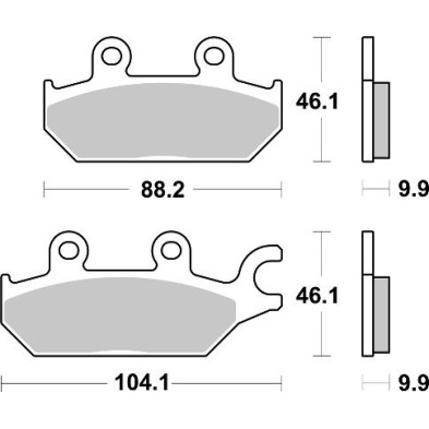 SBS BRAKE PADS 971 PSI