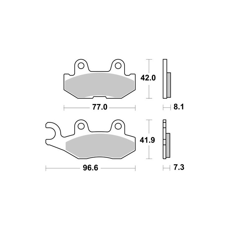SBS BRAKE PADS 973 PSI