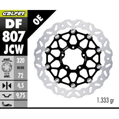 GALFER FLOATECH W FRONT BRAKE DISC DF807JCW