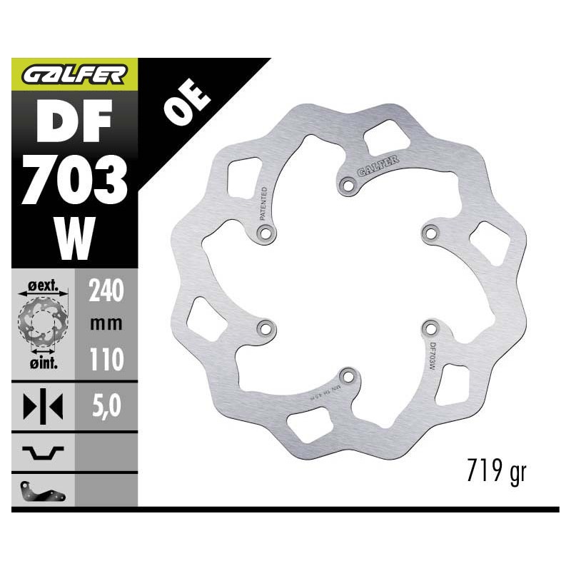 GALFER WAVE FIXED BRAKE DISC DF703W