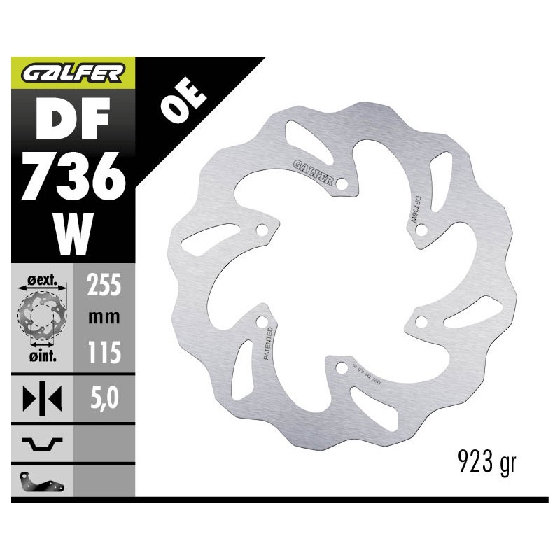 GALFER WAVE FIXED BRAKE DISC DF736W