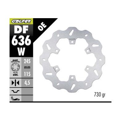 GALFER WAVE FIXED BRAKE DISC DF636W