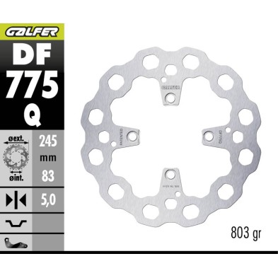 GALFER CUBIQ FIXED BRAKE DISC DF775Q