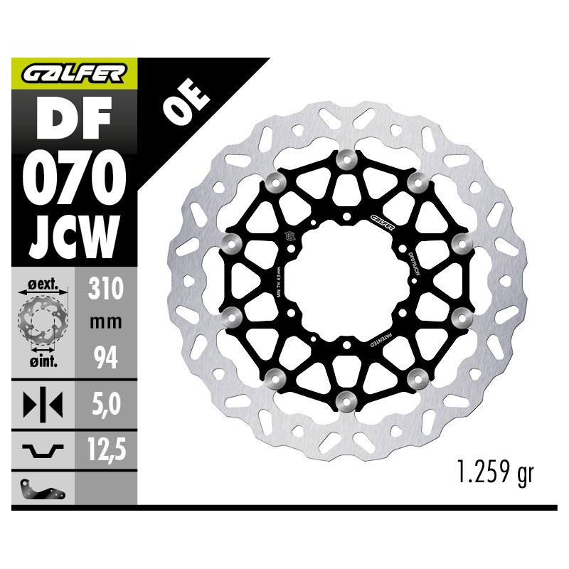 GALFER FLOATECH W FRONT BRAKE DISC DF070JCW