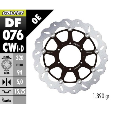 GALFER FLOATECH W FRONT BRAKE DISC DF076CWD