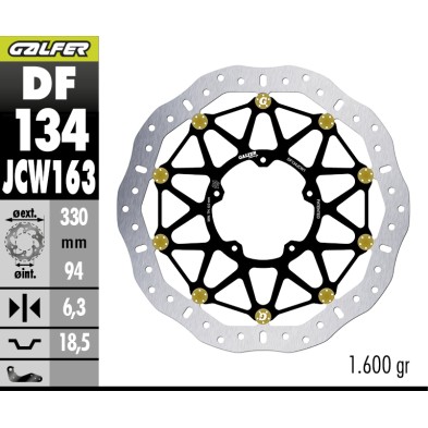 GALFER DISCO DE FRENO DELANTERO W FLOATECH RACING DF134JCW163G03