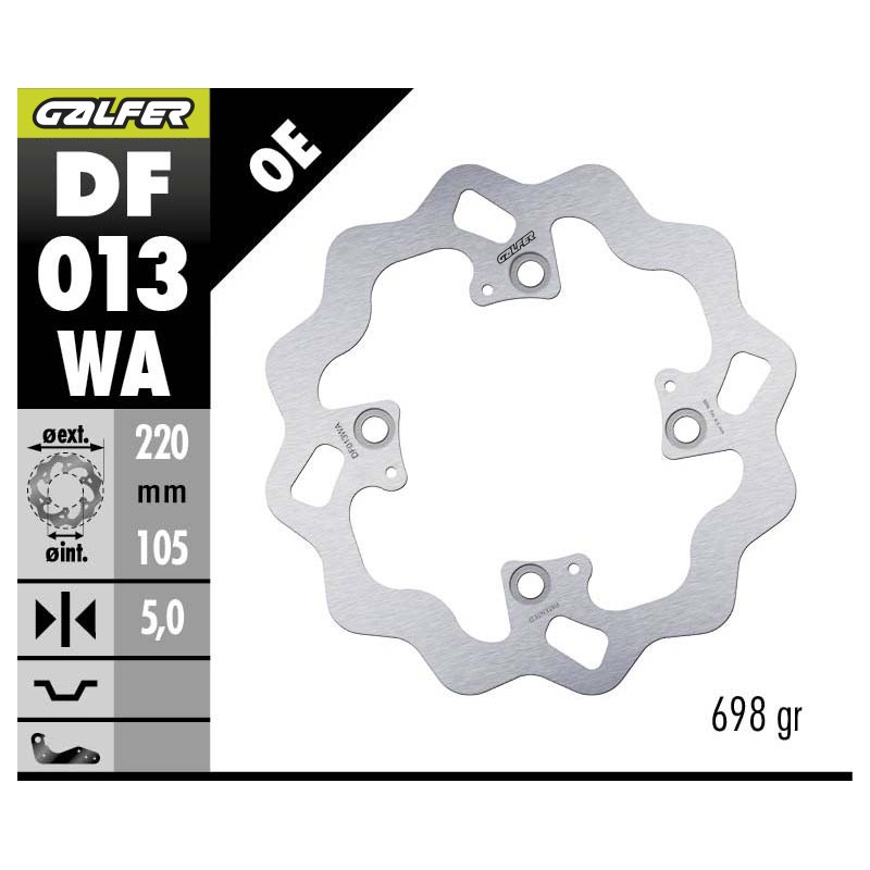 GALFER FRONT BRAKE DISC W FIXED DF013WA