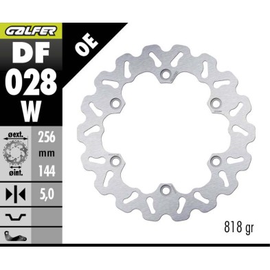 GALFER FRONT BRAKE DISC W FIXED DF028W