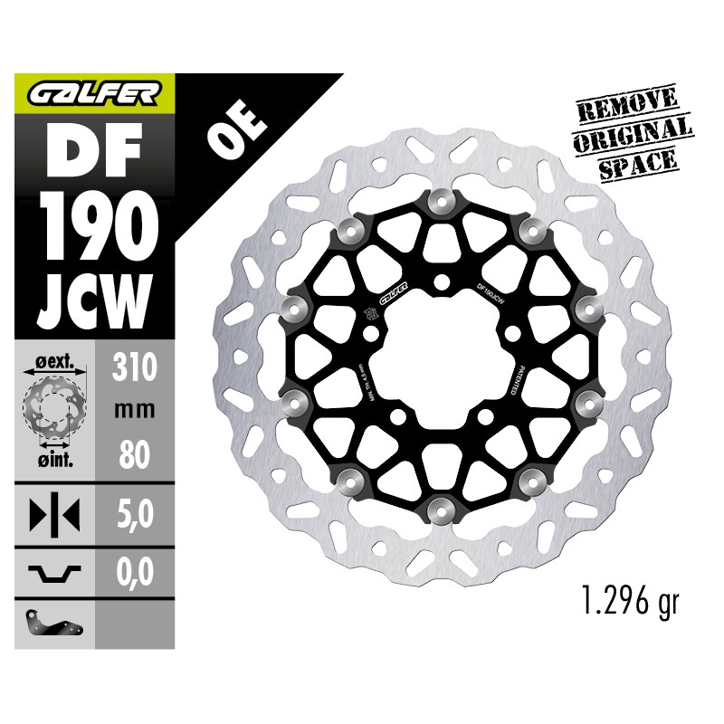 GALFER FLOATECH W FRONT BRAKE DISC DF190JCW